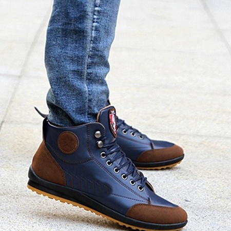 leather fashion sneakers