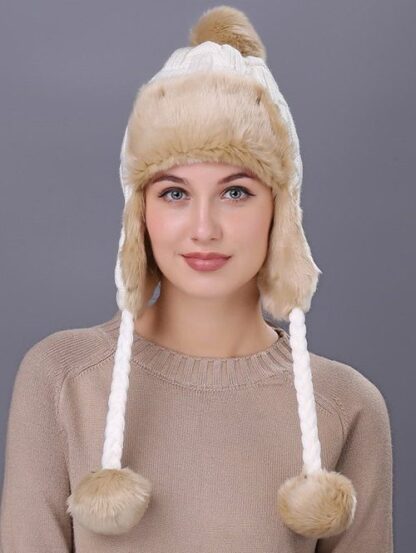 Fashion Winter Womens Knit Trapper Hat