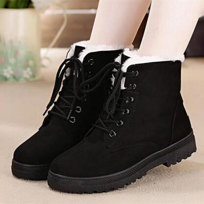 Modern Winter Warm Lace-Up Ankle Boots for Women