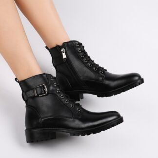 Black Sexy Fashion Warm Winter Pu Leather Boots for Women