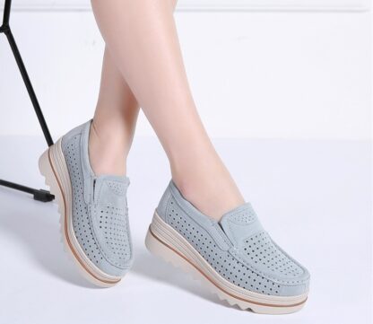 Casual Elegant Suede Leather Platform Womens Shoes