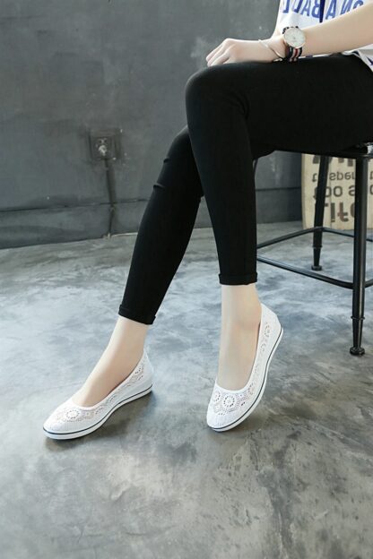 Casual Round Toe Flat Platform Womens Shoes