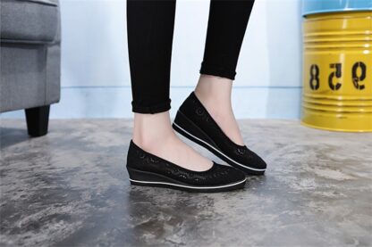 Casual Round Toe Flat Platform Womens Shoes