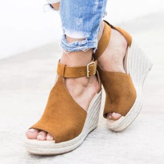 Casual Summer Beach Women Sandals Wedge Platform Peep Toe Shoes
