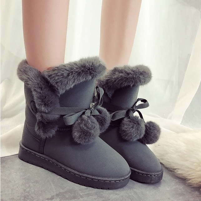 Cute Warm Fur Women Snow Winter Boots