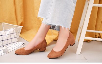 Fashion Elegant Square Heel Office Lady Shoes