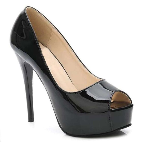 Office Elegant High Heels Open Toe Platform Women Pumps Dress Shoes ...