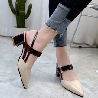 Pointed Toe Square Heel Work Shoes for Women
