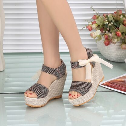 Summer Elegant Fashion Platform High Heels Wedge Ladies Sandals