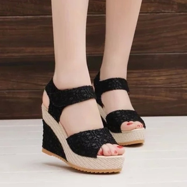 Summer Elegant Fashion Platform High Heels Wedge Ladies Sandals