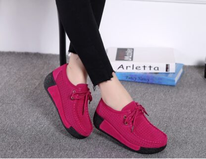 Winter Suede Leather Flats Platform Shoes