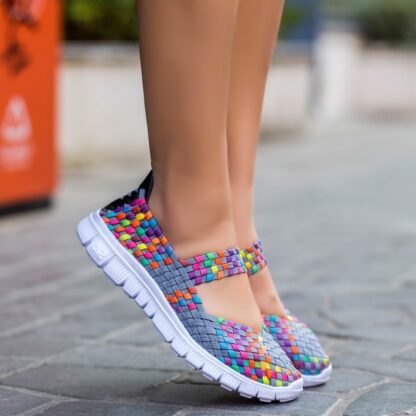 Breathable Summer Slip-On Flats Womens Sport Shoes