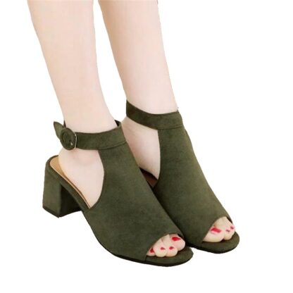 Elegant Square Heel Office Womens Sandals