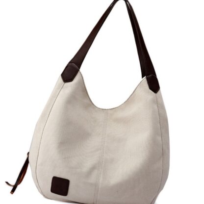 Canvas Soft Multi Pockets Ladies Tote Bag