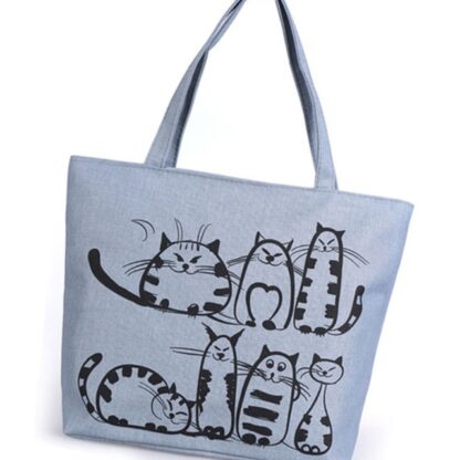 Cartoon Printed Shoulder Tote Shopping Ladies Bag
