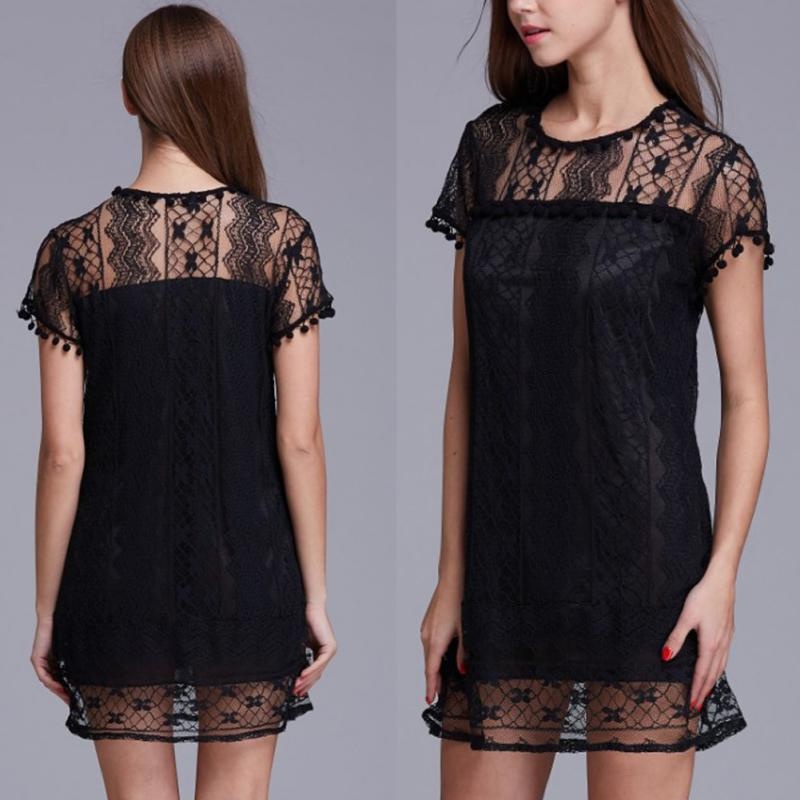 Cute Sleeveless Summer Beach Lace Womens Dress