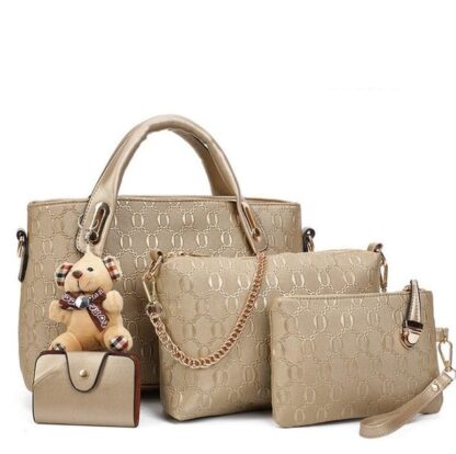 Fashion Pu Leather Cute Womens Bags Set