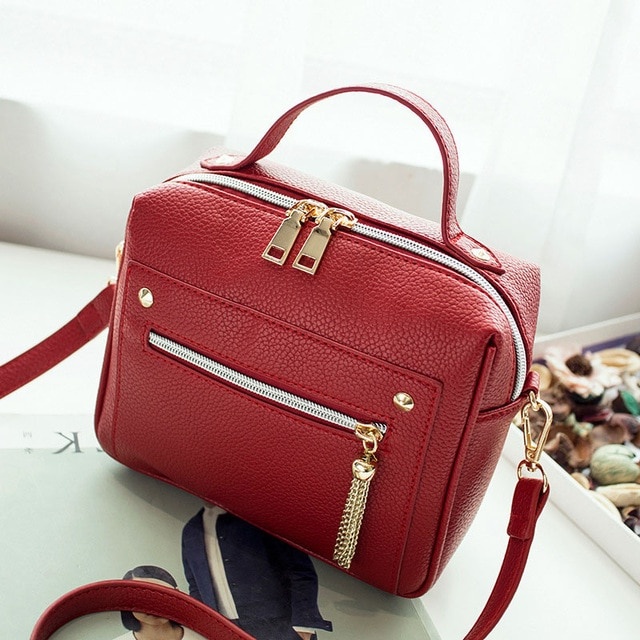 Fashion Pu Leather Messenger Shoulder Handbag for Women