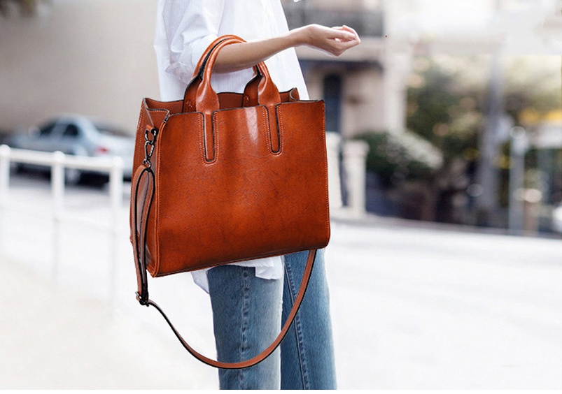 leather crossbody tote