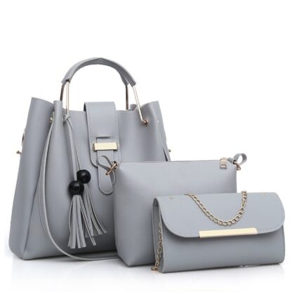 Pu Leather Elegant Womens Bags Set