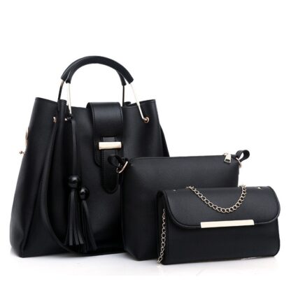 Pu Leather Elegant Womens Bags Set