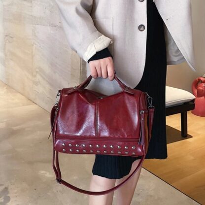 Rivet Pu Leather Crossbody Bags For Women
