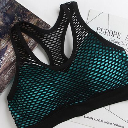 Breathable Fitness Sport Mesh Hollow Out Women Bra