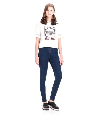 Casual Cotton High Elastic Jeans Women Pencil Pants