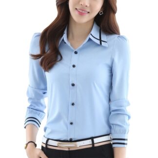 Elegant Cotton Office Formal Women Shirt Blouse