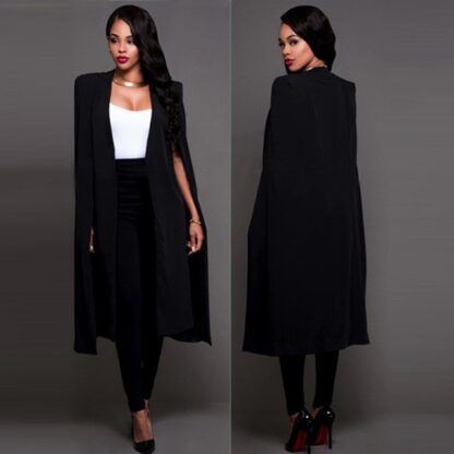 Elegant Fashion Long Cape Women Blazer