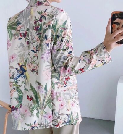 Elegant Party Office Work Floral Women Blazer