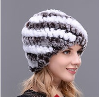 Casual Rabbit Fur Women Ski Hat Cap