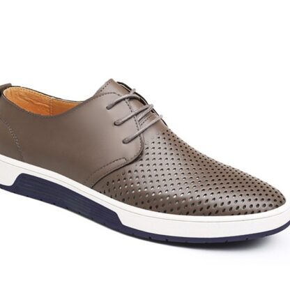 Casual Summer Pu Leather Breathable Men Shoes