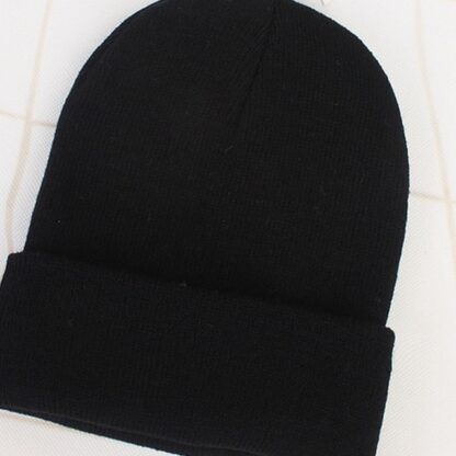 Casual Winter Knitted Warm Beanies Womens Cap