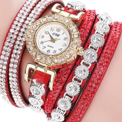 Cute Rhinestone Women Watch Bracelet