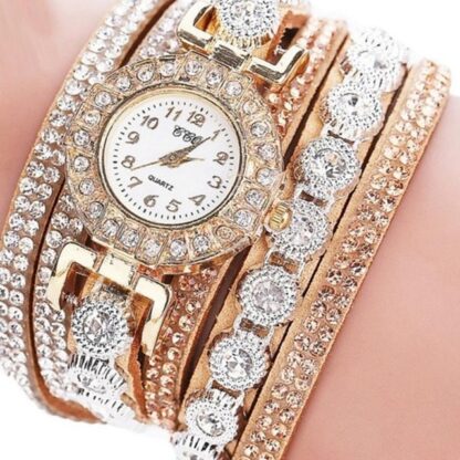 Cute Rhinestone Women Watch Bracelet