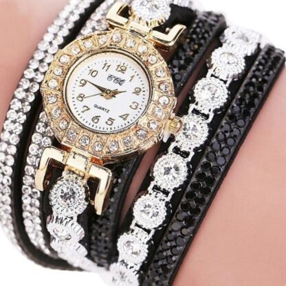 Cute Rhinestone Women Watch Bracelet