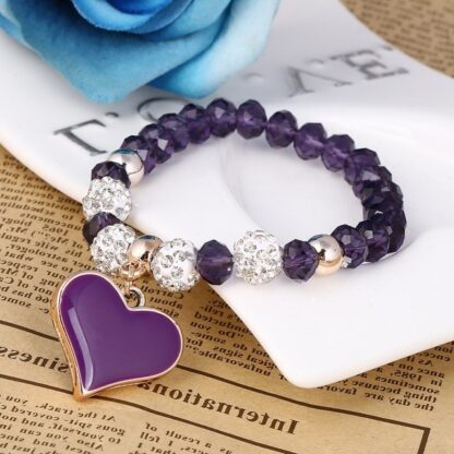 Cute Romantic Beads Heart Women Bracelet