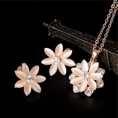 Cute Romantic Rhinestone Gem Jewelry Set for Women