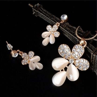 Cute Romantic Rhinestone Gem Jewelry Set for Women