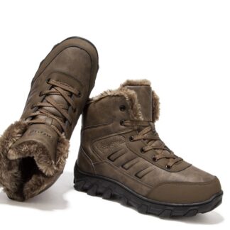 Winter Leather Fur Extra Warm Mens Snow Boots