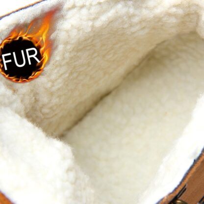 Winter Warm Fur Plush Anti-Slip Men Boots