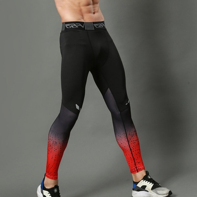 Breathable Quick Dry Fitness Sports Running Gym Men Tights Leggings