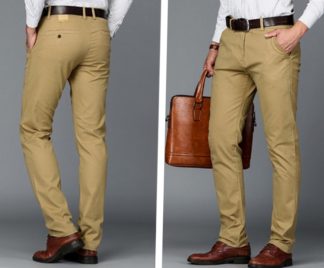 Casual Cotton Mens Pants Plus Size Trousers