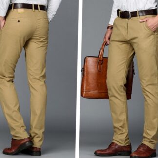 Casual Cotton Mens Pants Plus Size Trousers
