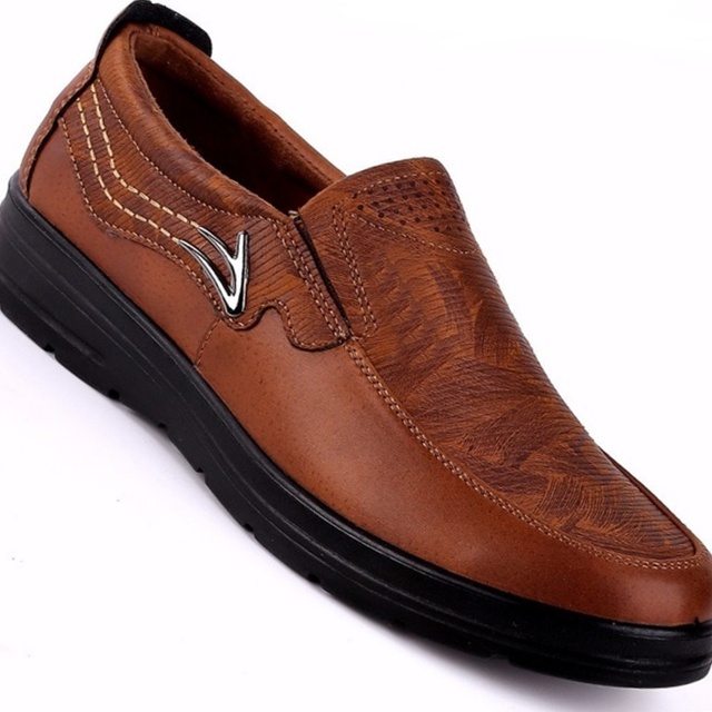 Fashion Breathable Waterproof Casual Leather Mens Shoes