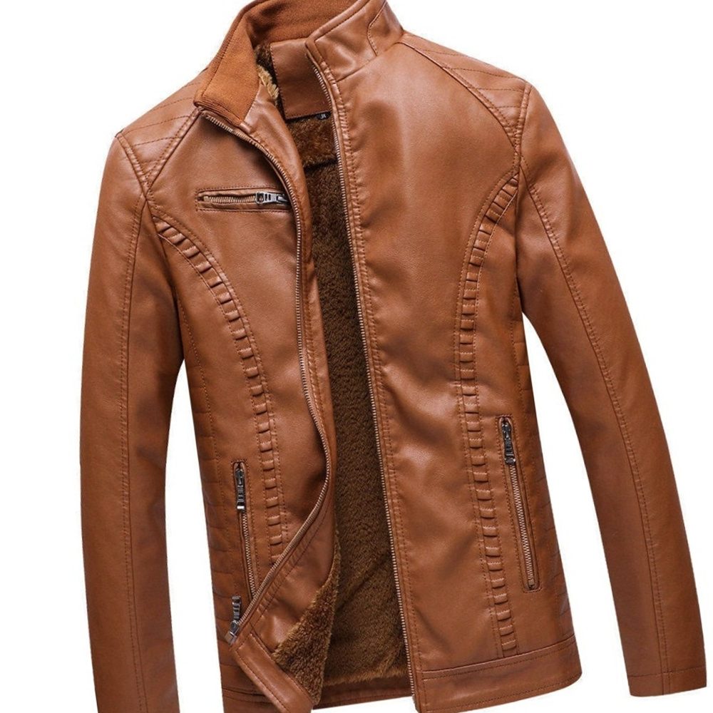 Fashion Keep Warm Motorcycle Mens Leather Jackets