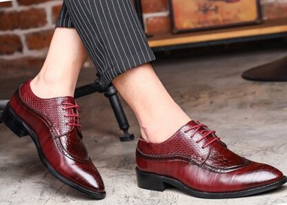 Fashion Leather Pointed Oxfords Formal Men Dress Shoes