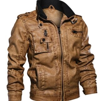 Fashion Suede Leather Mens Motorcycle Jackets