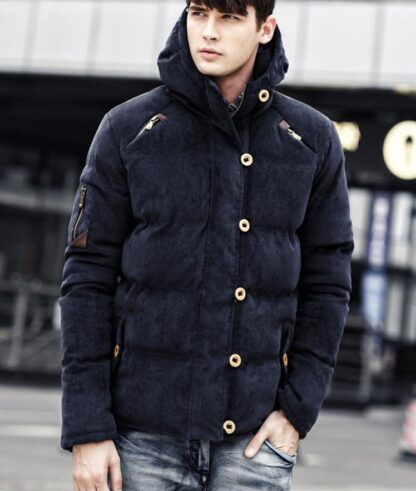 Fashion Warm Hooded Padded Winter Men Jacket